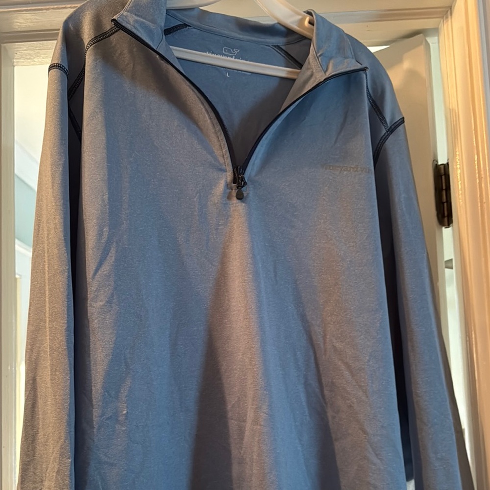 Vineyard Vines Light Blue Quarter-Zip Sweatshirt